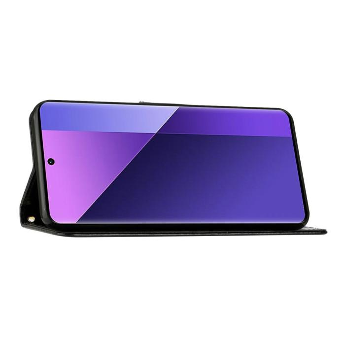 Bild 4,  Samsung Galaxy S25 Edge Fodral Med Blommigt Tryck Svart - Teknikhallen.se
