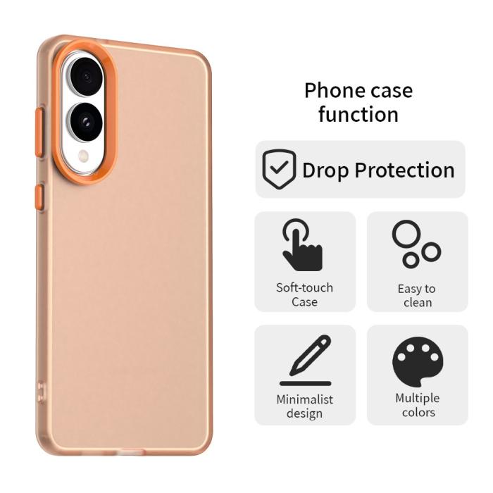 Bild 2,  Samsung Galaxy S25 Edge Skal Slim Matt Orange - Teknikhallen.se