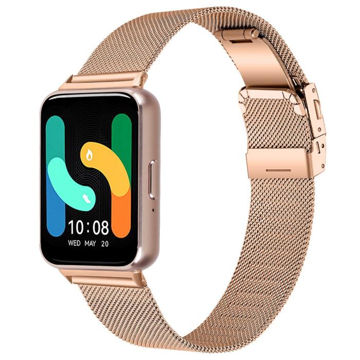 Bild 2,  Samsung Galaxy Watch Fit 3 Klockarmband Milanese Roséguld - Teknikhallen.se