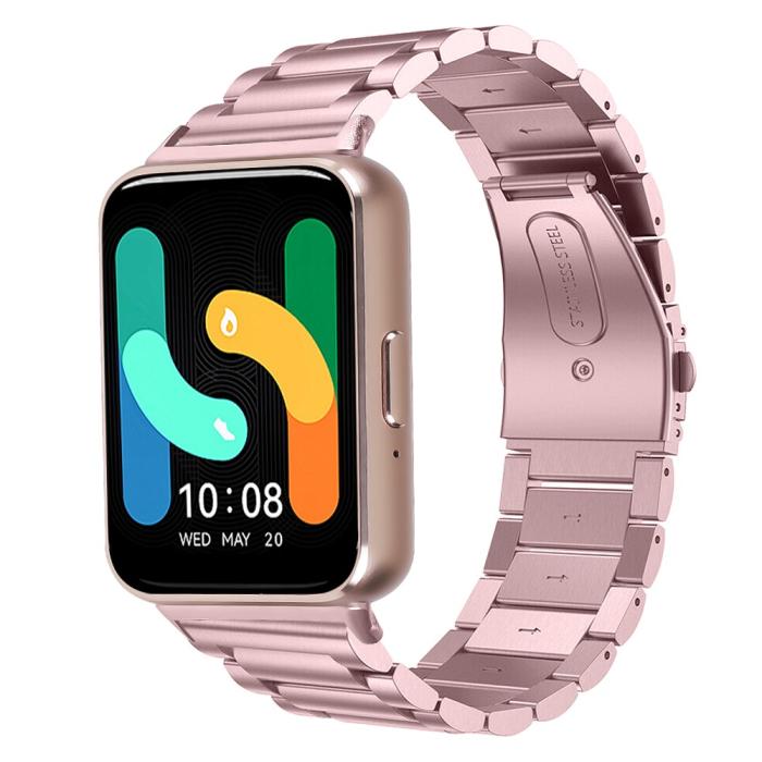 Bild 4,  Samsung Galaxy Watch Fit 3 Armband Rostfritt Stål Roséguld - Teknikhallen.se