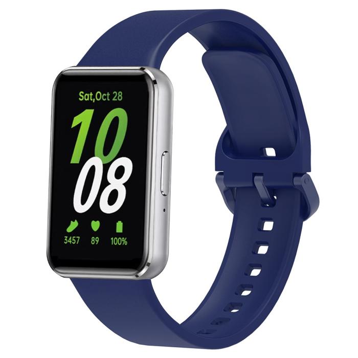 Bild 2,  Samsung Galaxy Watch Fit 3 Skal / Armband Silikon Blå - Teknikhallen.se