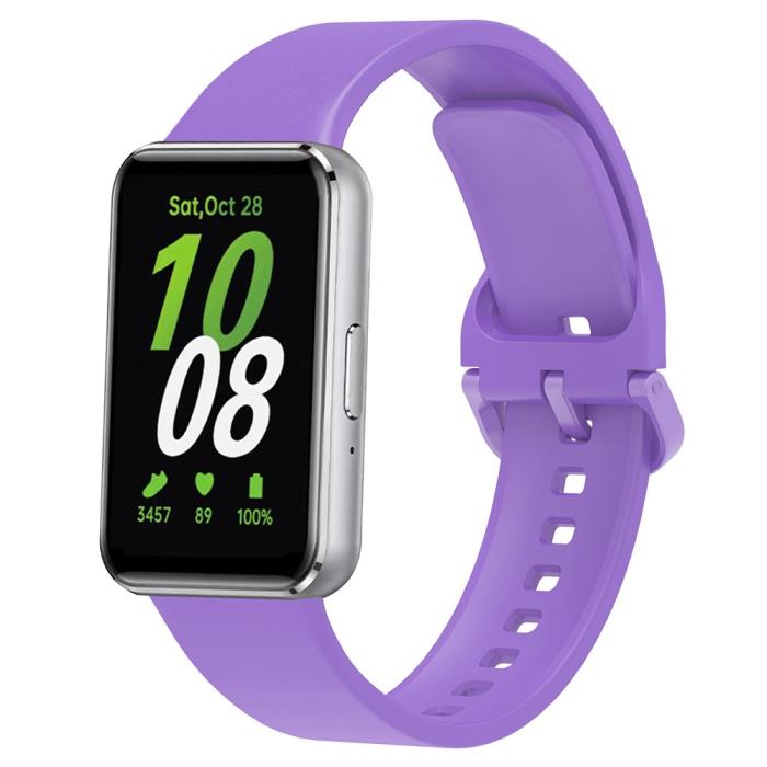 Bild 2,  Samsung Galaxy Watch Fit 3 Skal / Armband Silikon Lila - Teknikhallen.se