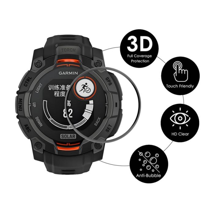 Bild 2, ENKAY ENKAY Garmin Instinct E 45 mm 2-PACK Skärmskydd Heltäckande - Teknikhallen.se