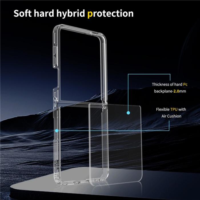 Bild 2,  Samsung Galaxy Z Flip 7 Skal TPU / Akryl Transparent - Teknikhallen.se