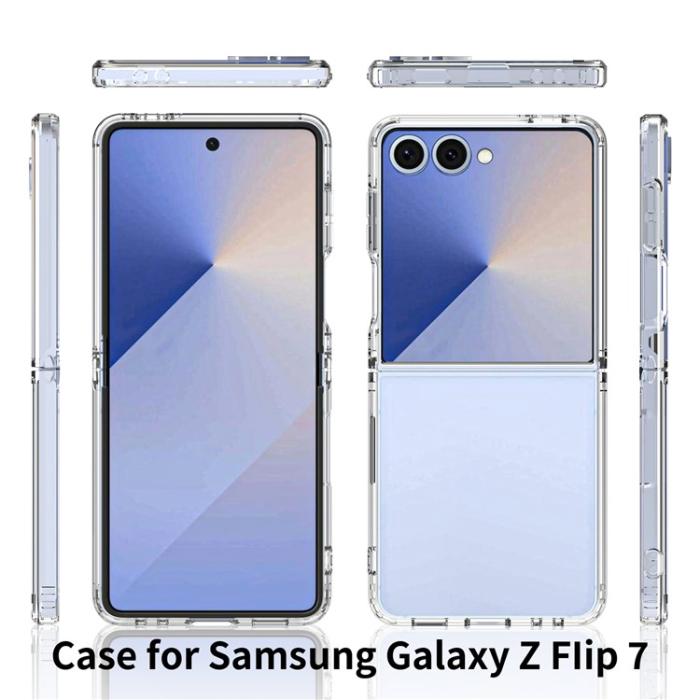 Bild 5,  Samsung Galaxy Z Flip 7 Skal TPU / Akryl Transparent - Teknikhallen.se
