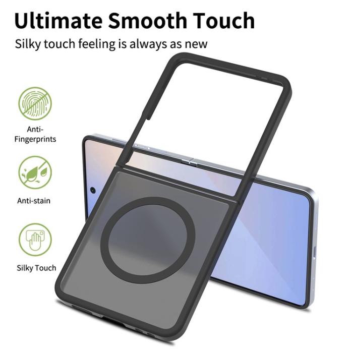 Bild 2,  Samsung Galaxy Z Flip 7 Skal MagSafe Skin Touch Svart - Teknikhallen.se
