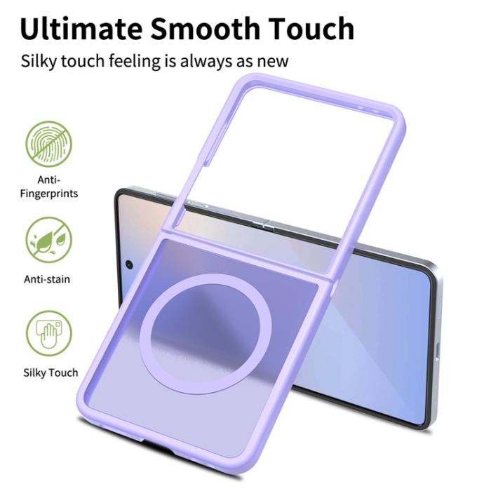 Bild 2,  Samsung Galaxy Z Flip 7 Skal MagSafe Skin Touch Lila - Teknikhallen.se