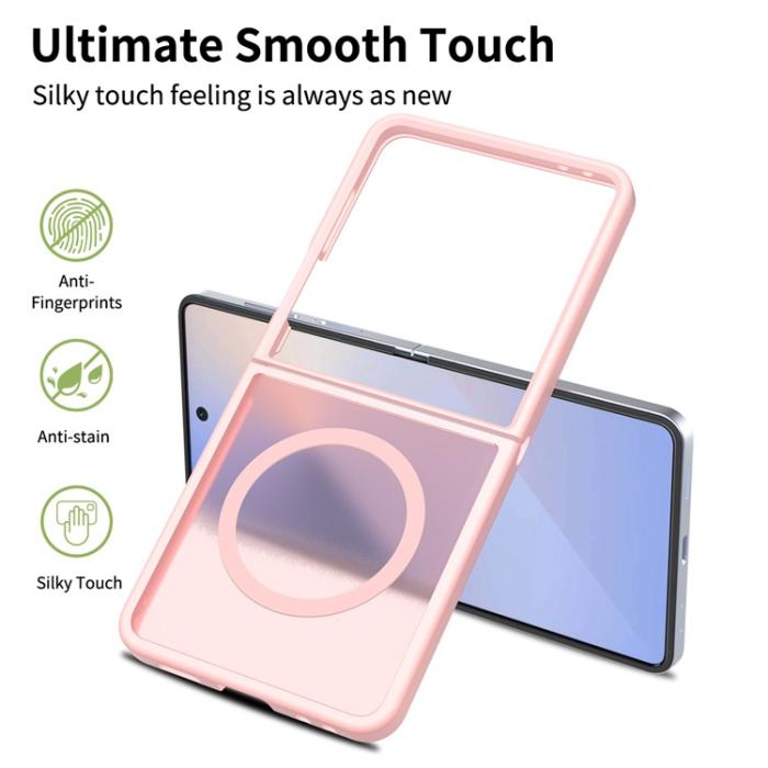 Bild 2,  Samsung Galaxy Z Flip 7 Skal MagSafe Skin Touch Rosa - Teknikhallen.se