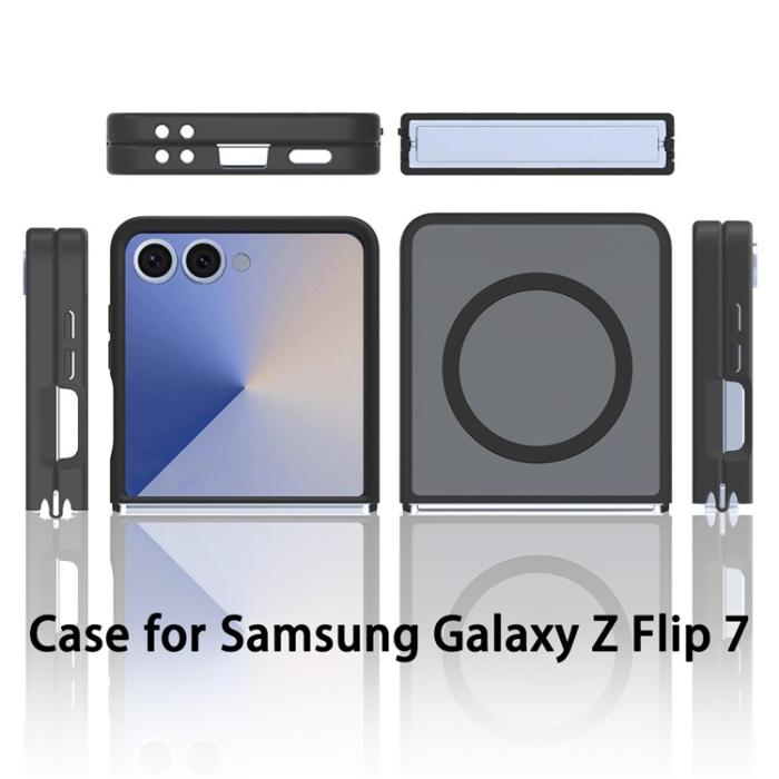 Bild 6,  Samsung Galaxy Z Flip 7 Skal MagSafe Skin Touch Rosa - Teknikhallen.se