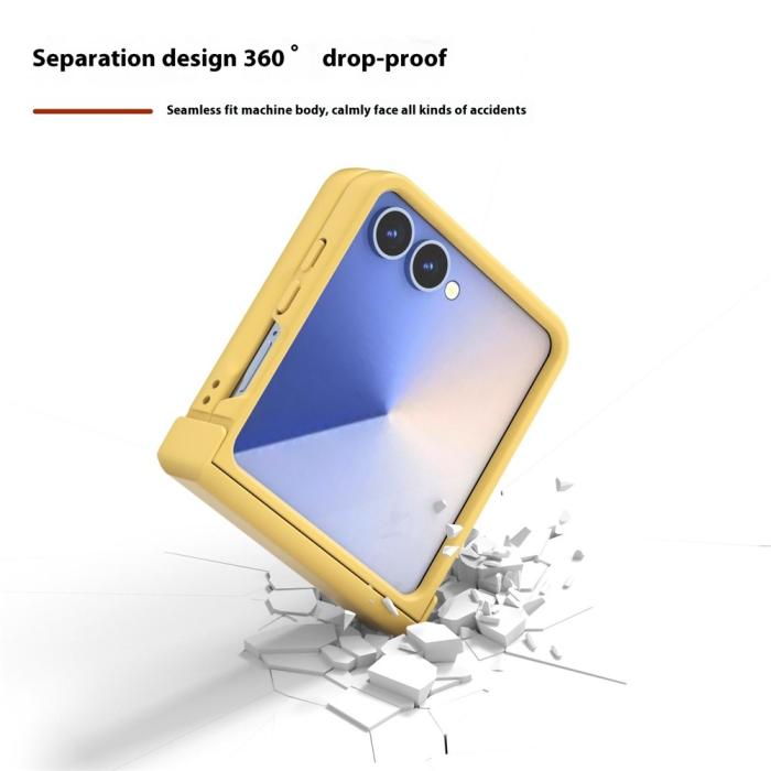 Bild 3, ABEEL ABEEL Samsung Galaxy Z Flip 7 Skal Skin Feel Gul - Teknikhallen.se