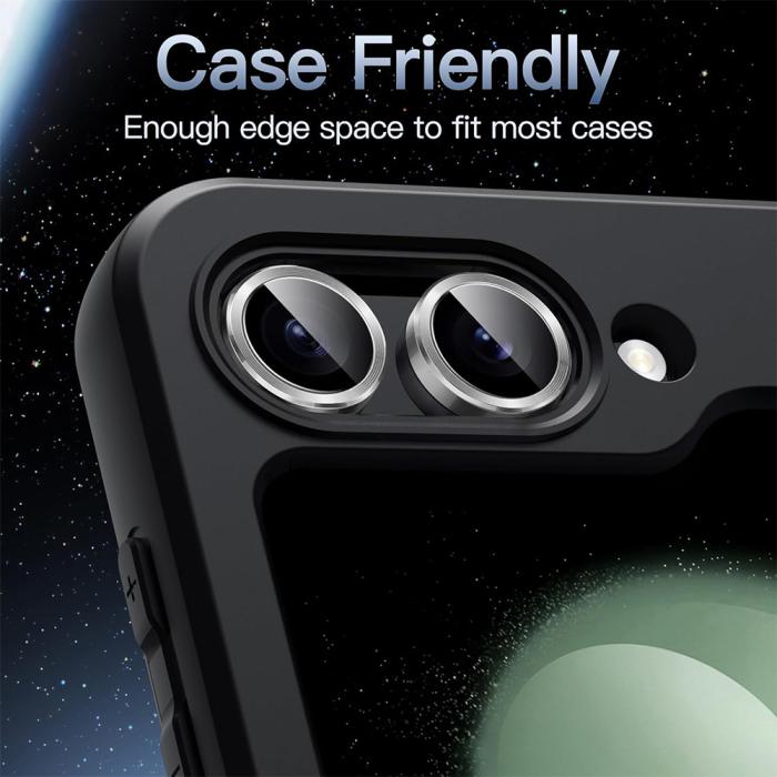 Bild 6, ENKAY ENKAY Samsung Galaxy Z Flip 7 Linsskydd Svart - Teknikhallen.se