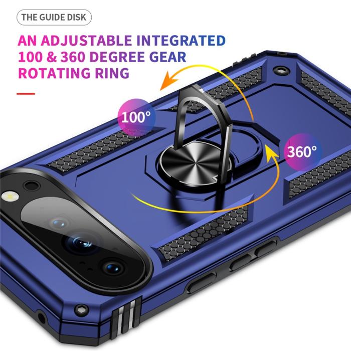 Bild 5,  Google Pixel 10 / 10 Pro Skal Armor Ring Hybrid Blå - Teknikhallen.se