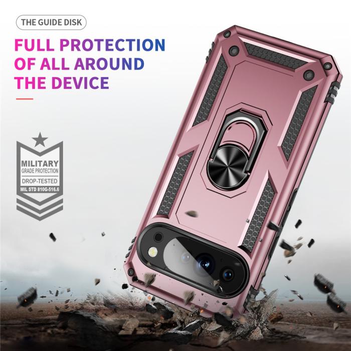 Bild 6,  Google Pixel 10 / 10 Pro Skal Armor Ring Hybrid Roséguld - Teknikhallen.se