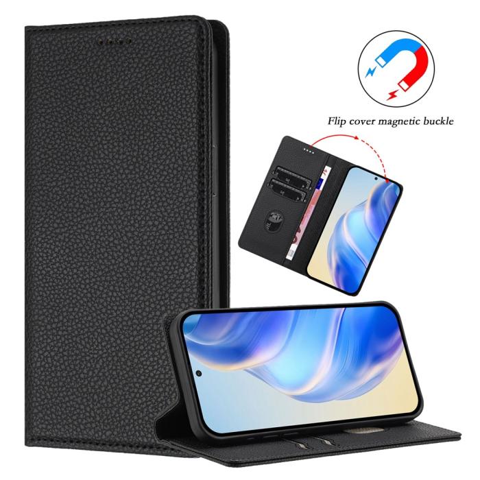 Bild 5,  Google Pixel 10/10 Pro / 9/9 Pro Fodral RFID Litchi Läder Svart - Teknikhallen.se