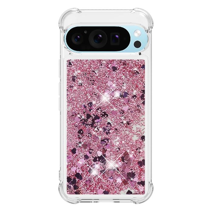Bild 2,  Google Pixel 10 / 10 Pro Skal Glitter Quicksand Roséguld - Teknikhallen.se
