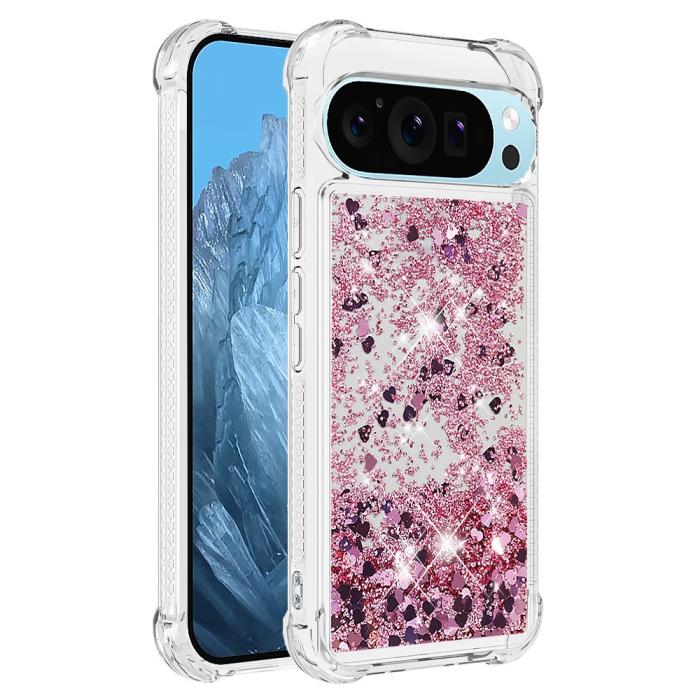 Bild 3,  Google Pixel 10 / 10 Pro Skal Glitter Quicksand Roséguld - Teknikhallen.se