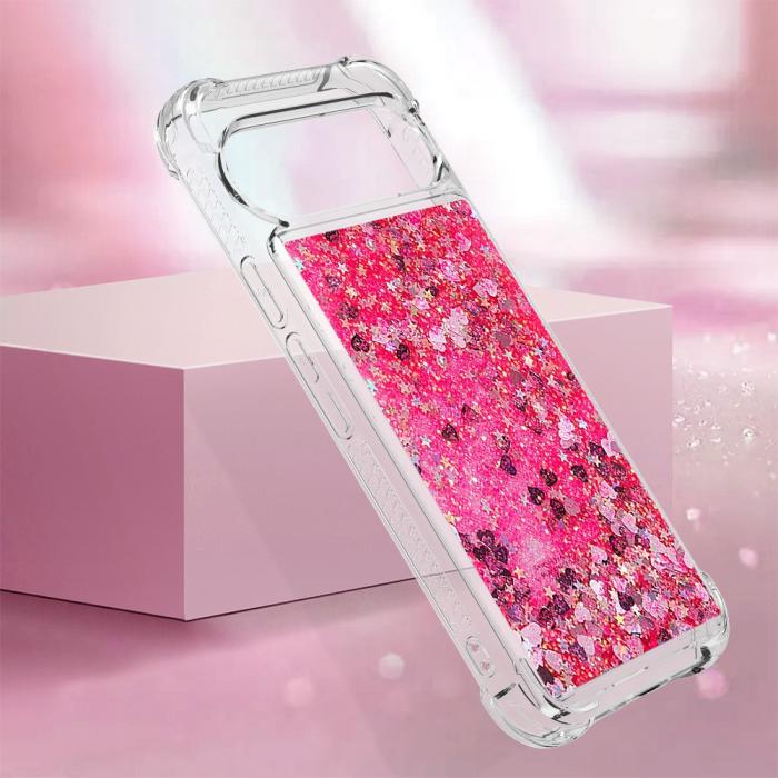 Bild 6,  Google Pixel 10 / 10 Pro Skal Glitter Quicksand Rosa - Teknikhallen.se