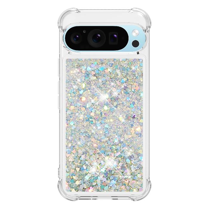 Bild 2,  Google Pixel 10 / 10 Pro Skal Glitter Quicksand Silver - Teknikhallen.se