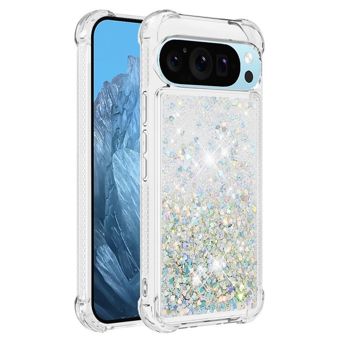 Bild 3,  Google Pixel 10 / 10 Pro Skal Glitter Quicksand Silver - Teknikhallen.se
