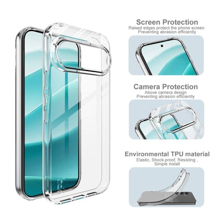 Bild 5, IMAK IMAK Google Pixel 10 / 10 Pro Skal Soft TPU Transparent - Teknikhallen.se