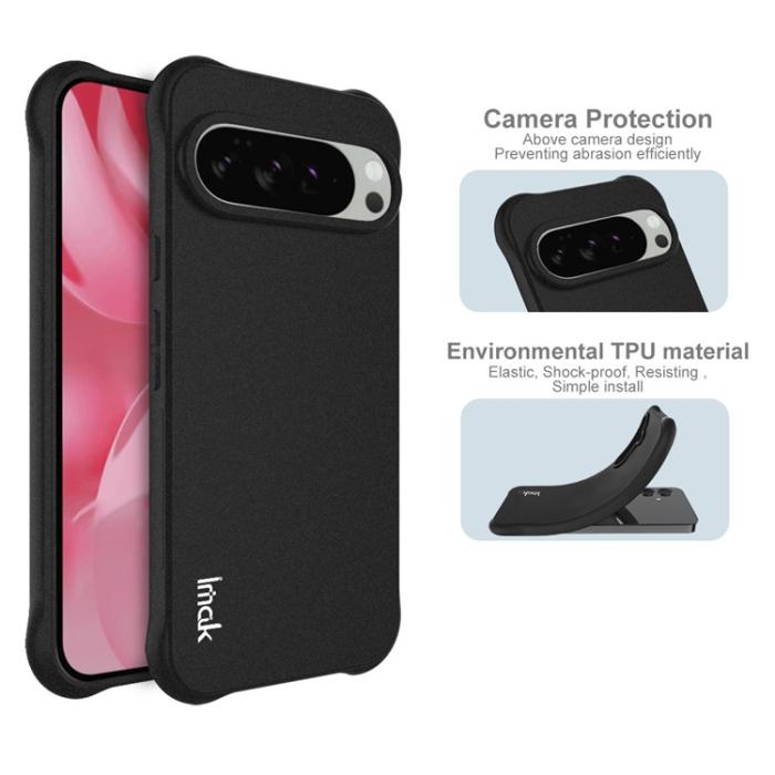 Bild 5, IMAK IMAK Google Pixel 10 / 10 Pro Skal TPU Shockproof Svart - Teknikhallen.se
