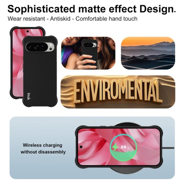 Bild 6, IMAK IMAK Google Pixel 10 / 10 Pro Skal TPU Shockproof Svart - Teknikhallen.se