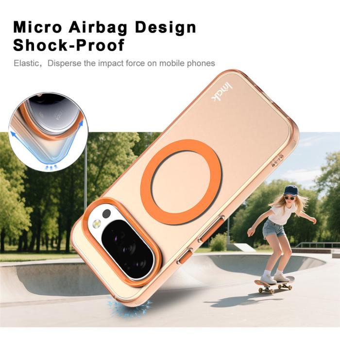 Bild 4, IMAK IMAK Google Pixel 10/10 Pro Skal MagSafe Anti Drop Orange - Teknikhallen.se