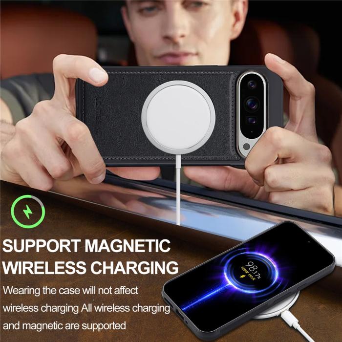 Bild 6, LC.IMEEKE LC.IMEEKE Google Pixel 10/10 Pro / 9/9 Pro Skal MagSafe Läder - Teknikhallen.se