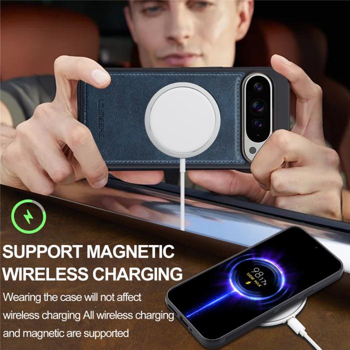 Bild 6, LC.IMEEKE LC.IMEEKE Google Pixel 10/10 Pro / 9/9 Pro Skal MagSafe Läder - Teknikhallen.se
