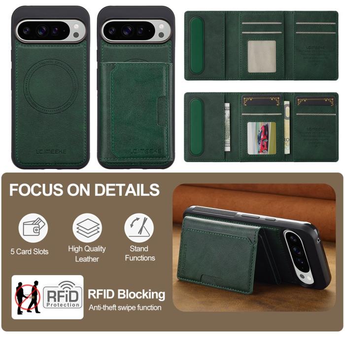 Bild 6, LC.IMEEKE LC.IMEEKE Google Pixel 10/10 Pro/9/9 Pro Skal Avtagbart Kortfack - Teknikhallen.se