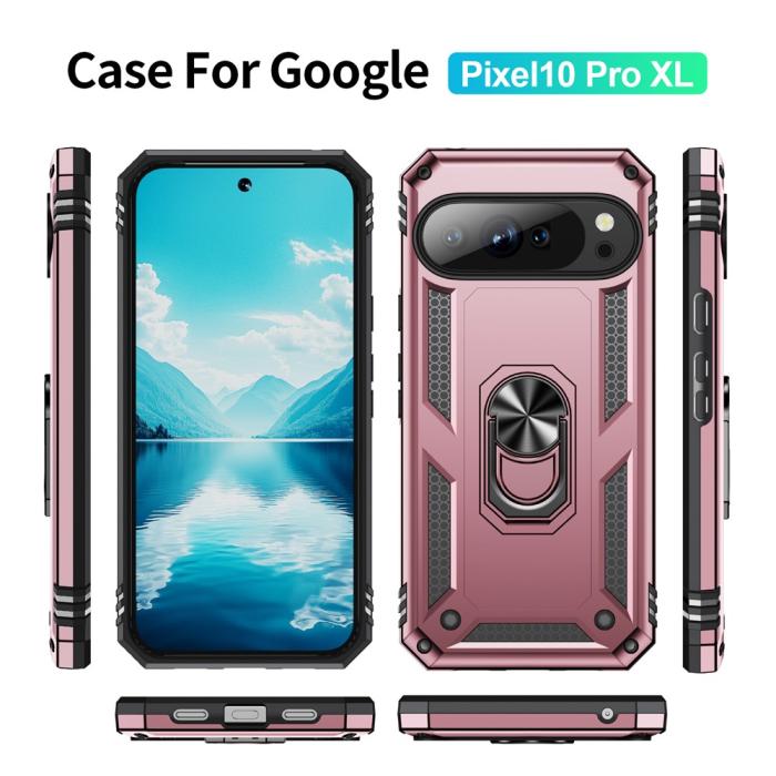 Bild 3,  Google Pixel 10 Pro XL Skal Armor Ring Hybrid Roséguld - Teknikhallen.se