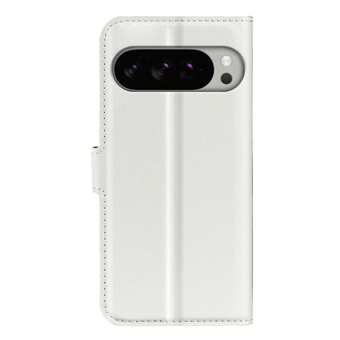 Bild 6,  Google Pixel 10 Pro XL Fodral Litchi Läder Vit - Teknikhallen.se
