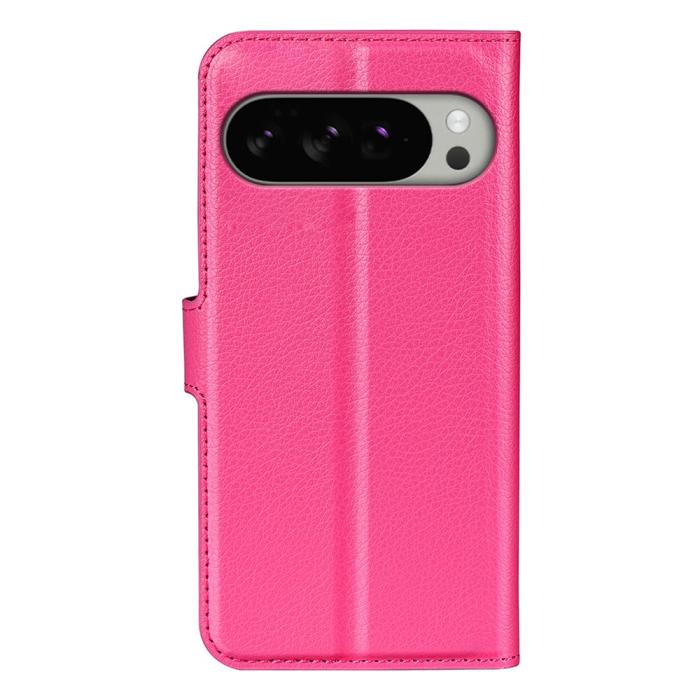 Bild 6,  Google Pixel 10 Pro XL Fodral Litchi Läder Rosa - Teknikhallen.se