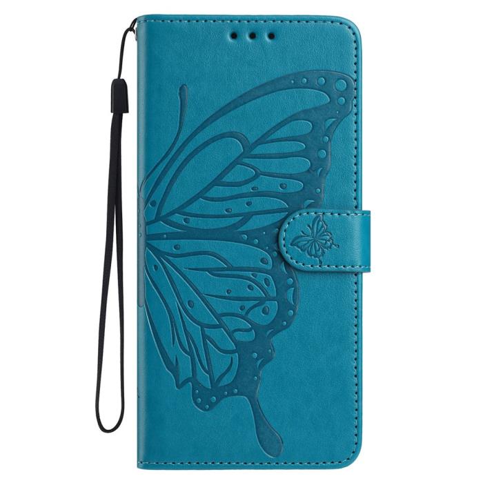Bild 4,  Google Pixel 10 Pro XL/ 9 Pro XL Fodral Fjäril Tryck Blå - Teknikhallen.se