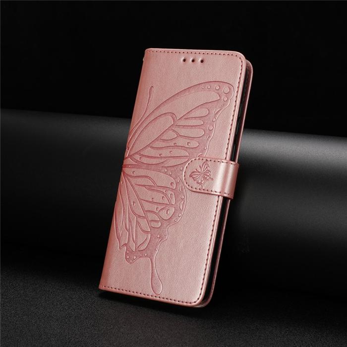 Bild 6,  Google Pixel 10 Pro XL/ 9 Pro XL Fodral Fjäril Tryck Roséguld - Teknikhallen.se