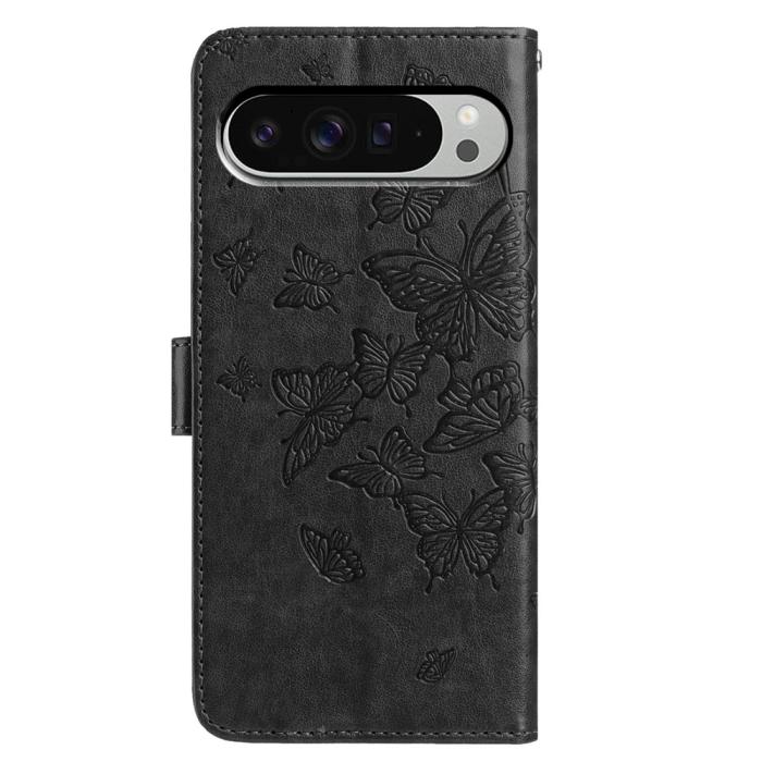 Bild 5,  Google Pixel 10 Pro XL/ 9 Pro XL Fodral Fjäril Tryck Svart - Teknikhallen.se