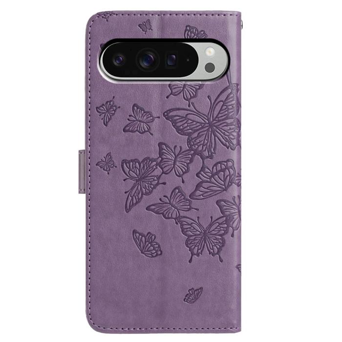 Bild 5,  Google Pixel 10 Pro XL/ 9 Pro XL Fodral Fjäril Tryck Lila - Teknikhallen.se