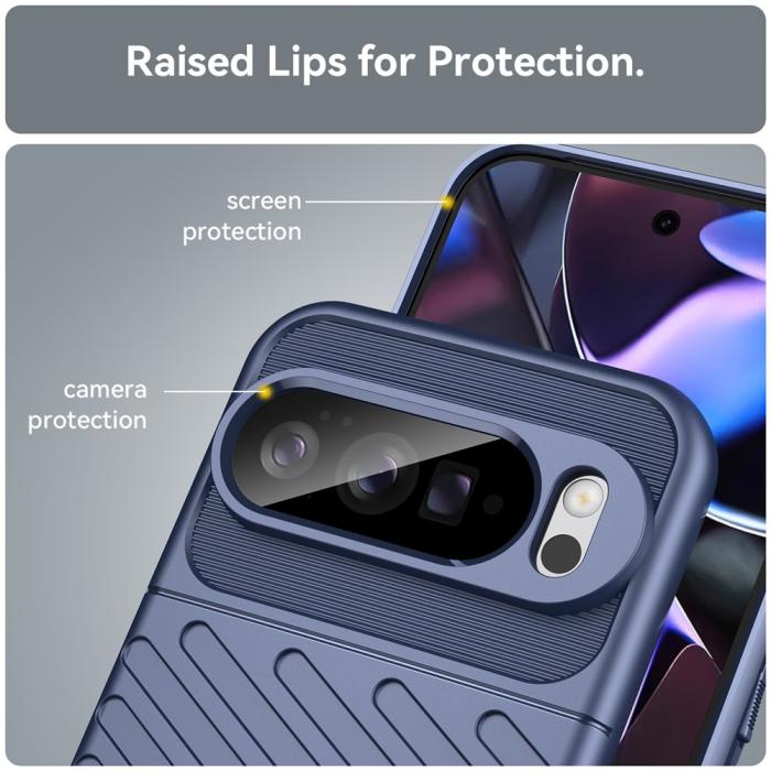 Bild 5,  Google Pixel 10 Pro XL Skal Twill Textur Blå - Teknikhallen.se