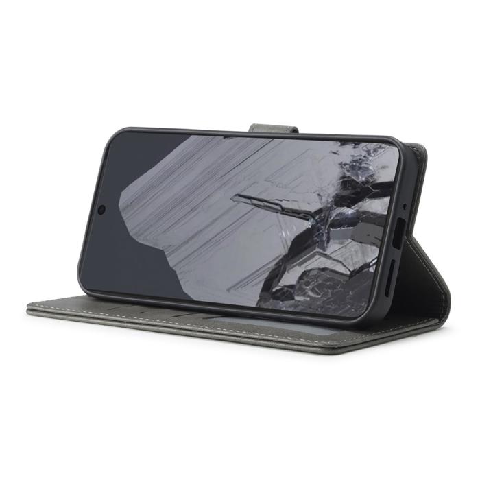 Bild 3, LC.IMEEKE LC.IMEEKE Google Pixel 10 Pro XL Fodral Läder Grå - Teknikhallen.se