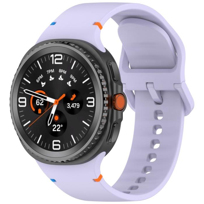 Bild 2,  Galaxy Watch 8 46/44/40 mm Klockarmband Silkon Lila - Teknikhallen.se