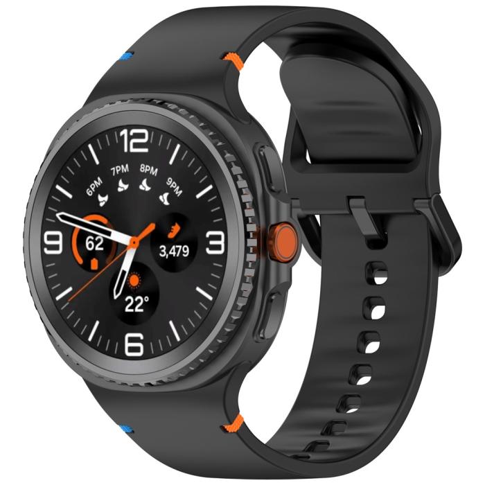 Bild 2,  Galaxy Watch 8 46/44/40 mm Klockarmband Silkon Svart - Teknikhallen.se