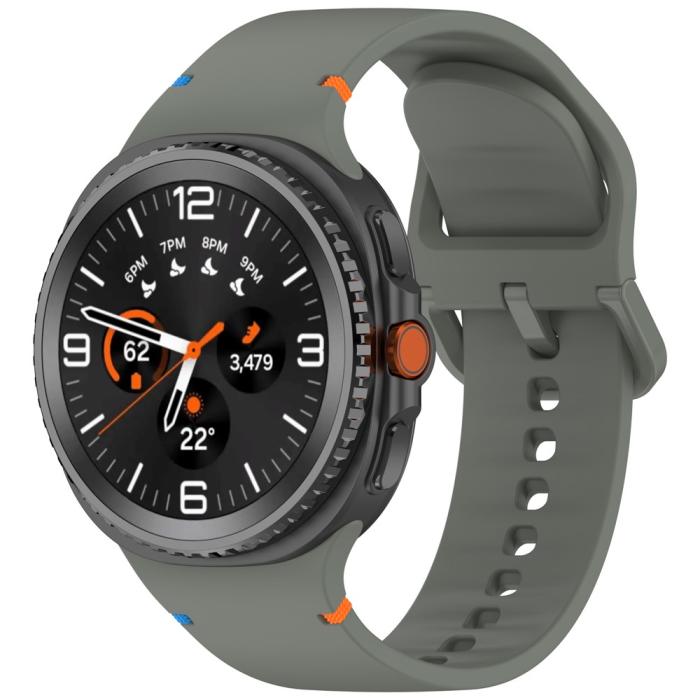 Bild 2,  Galaxy Watch 8 46/44/40 mm Klockarmband Silkon Militär Grön - Teknikhallen.se