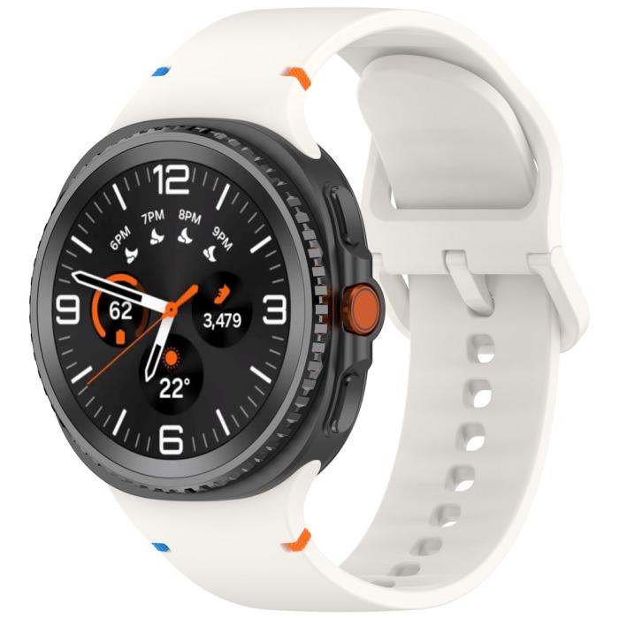 Bild 2,  Galaxy Watch 8 46/44/40 mm Klockarmband Silkon Beige - Teknikhallen.se
