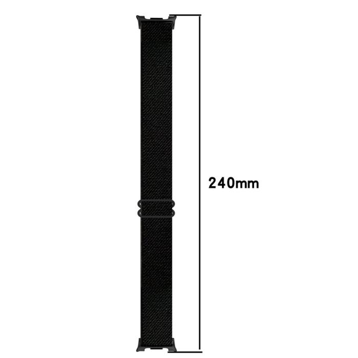 Bild 4,  Galaxy Watch 8 46/44/40 mm Armband Justerbart Nylon Svart - Teknikhallen.se