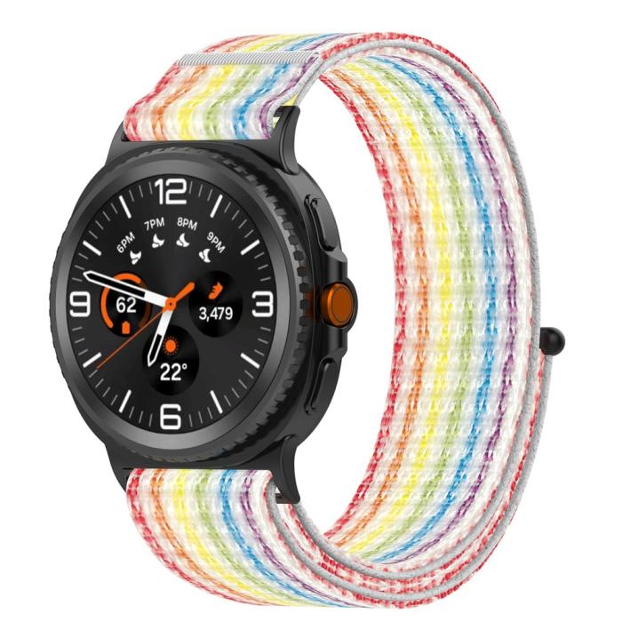 Bild 3,  Galaxy Watch 8 46/44/40 mm Armband Nylon Loop Rainbow - Teknikhallen.se