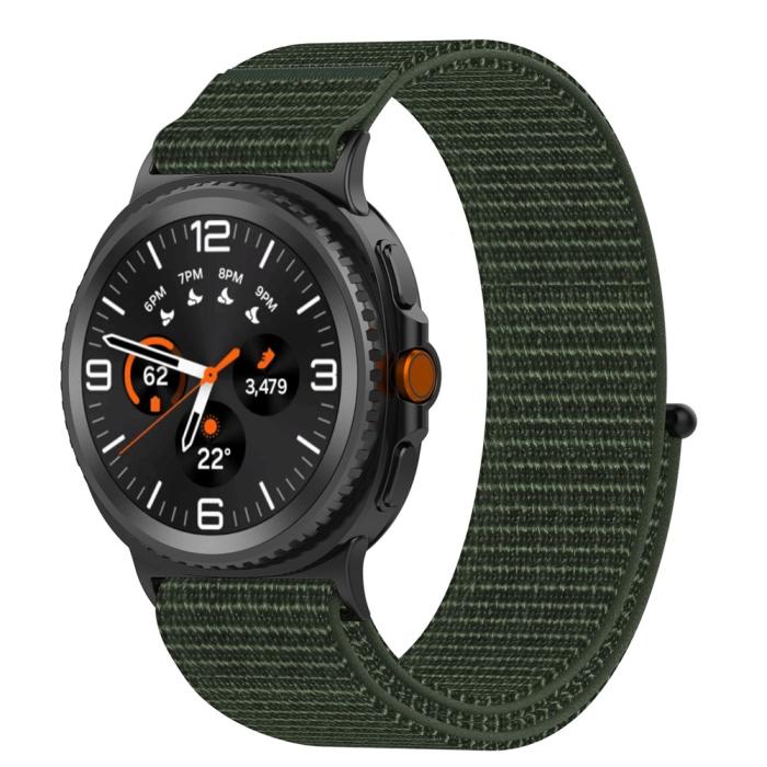 Bild 3,  Galaxy Watch 8 46/44/40 mm Armband Nylon Loop Militär Grön - Teknikhallen.se