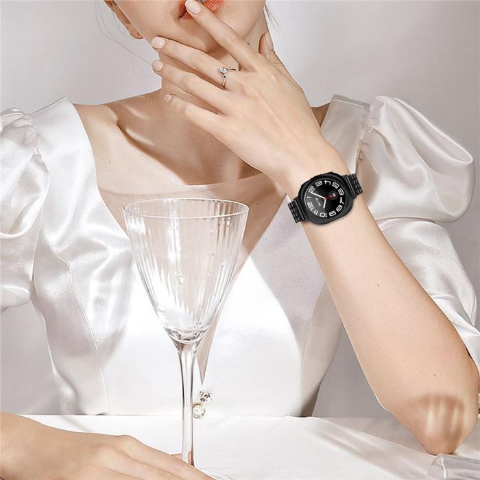 Bild 5,  Galaxy Watch 8 46/44/40 mm Armband Rostfritt Stål Svart - Teknikhallen.se
