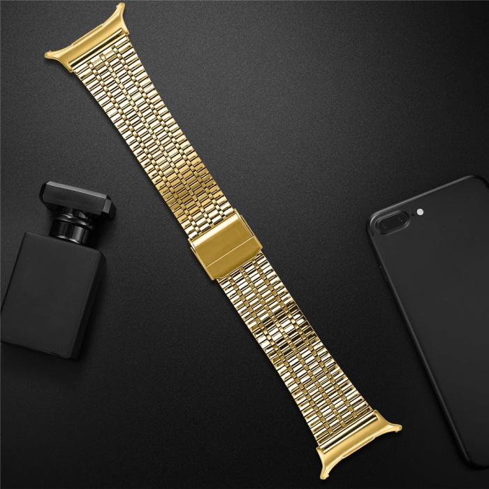 Bild 4,  Galaxy Watch 8 46/44/40 mm Armband Rostfritt Stål Guld - Teknikhallen.se