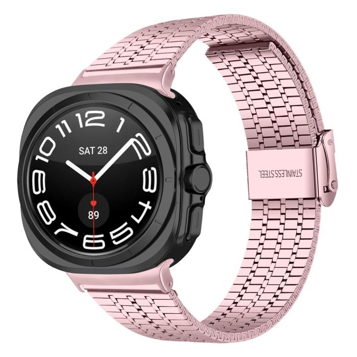 Bild 2,  Galaxy Watch 8 46/44/40 mm Armband Rostfritt Stål Rosa - Teknikhallen.se