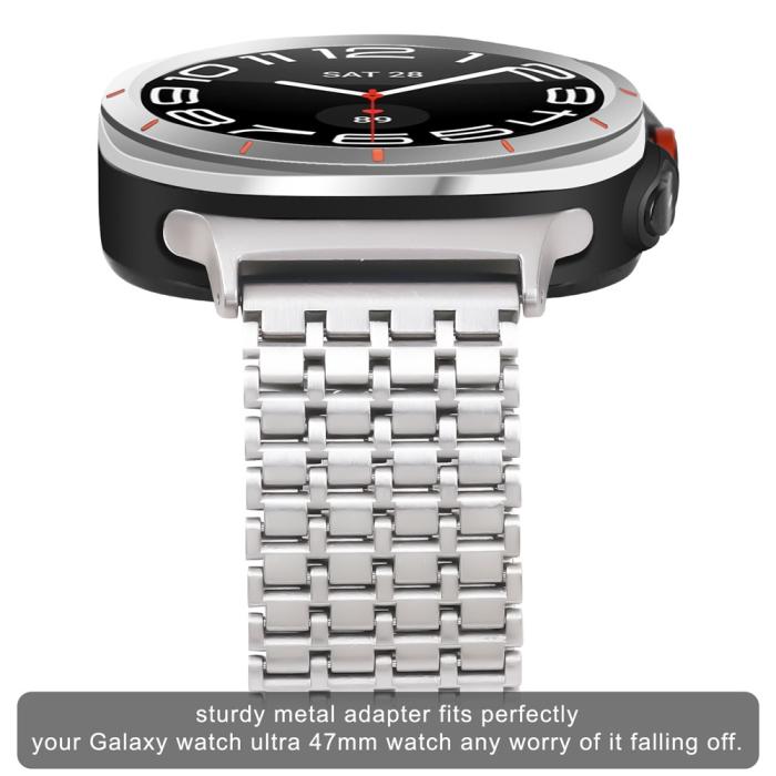 Bild 4,  Galaxy Watch 8 46/44/40 mm Armband Magnetisk Loop Silver - Teknikhallen.se